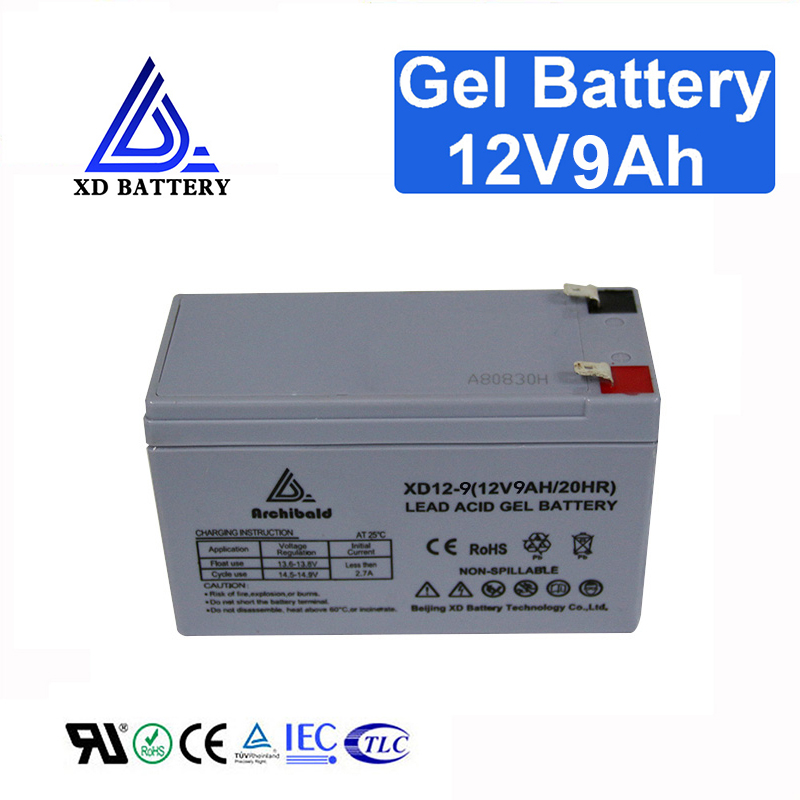 High Performance Rechargeable Sealed Lead Acid 12V 9Ah Gel Battery