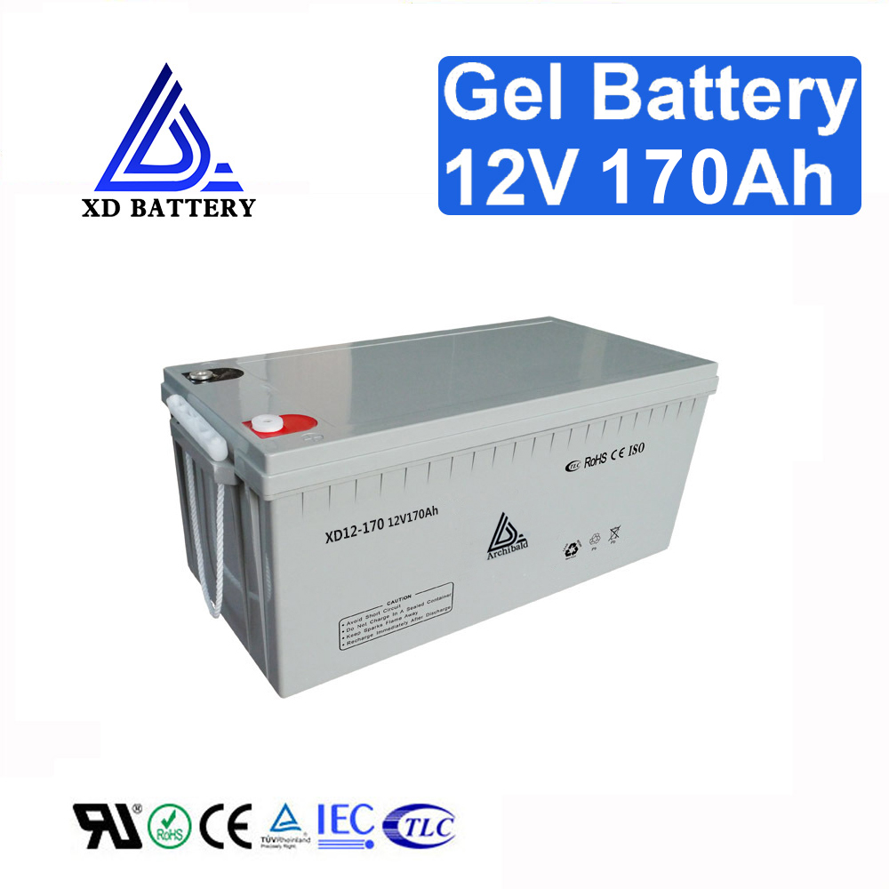 12V 170AH Solar Gel Battery 3 Years Warranty Deep Cycle