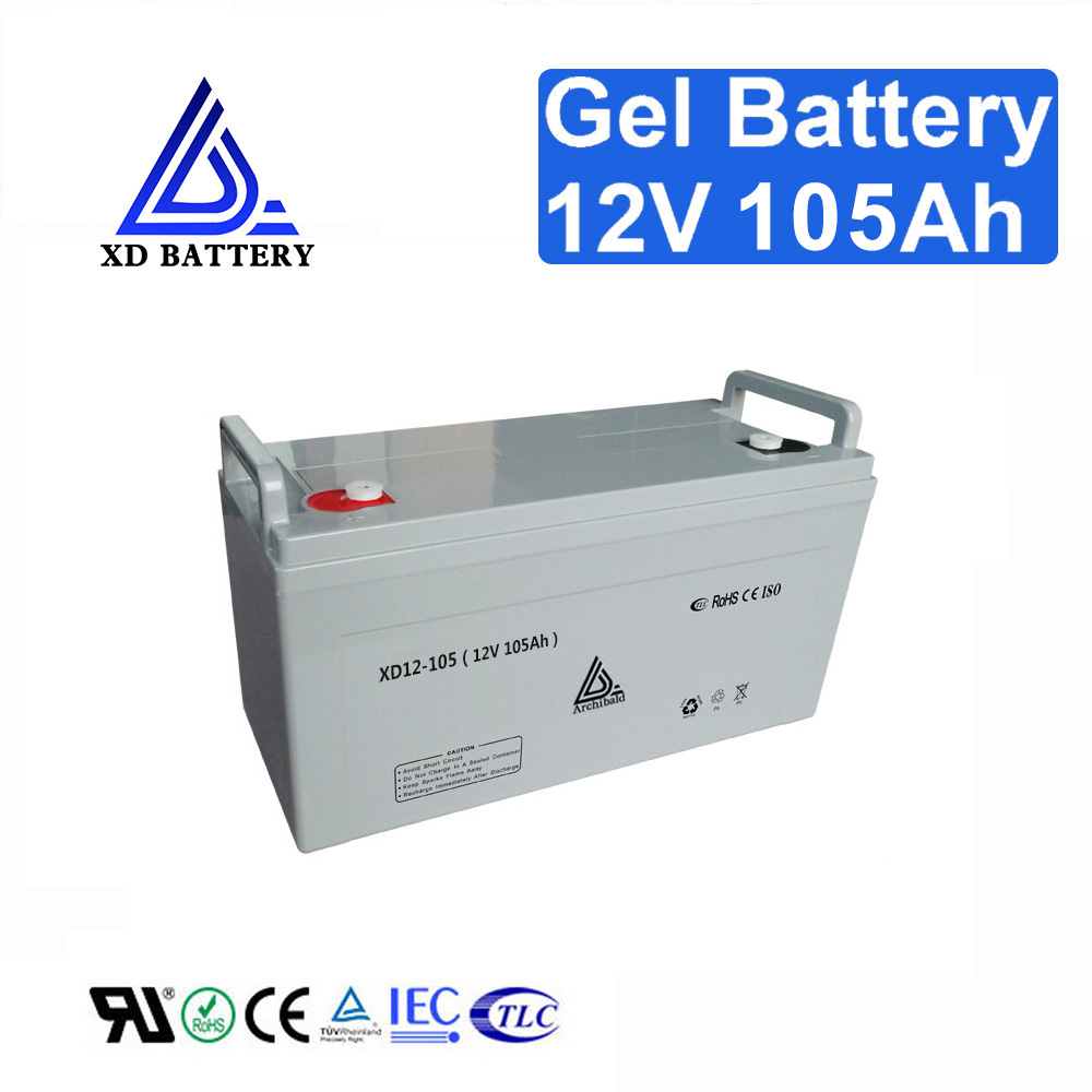 12V 105AH Solar Gel Deep Cycle AGM Battery