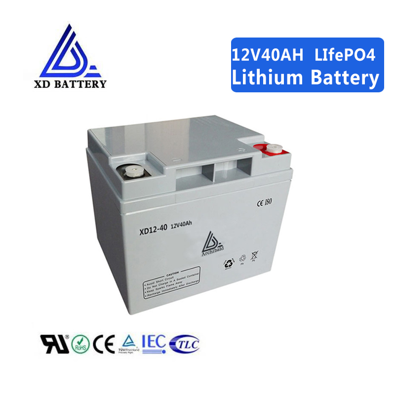 12V 40AH Lithium Lifepo4 Battery High Capacity Rechargeable