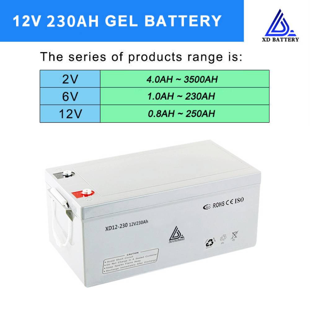 Hot Sale Hight Quality Sealed 12V 230AH Solar Gel Battery