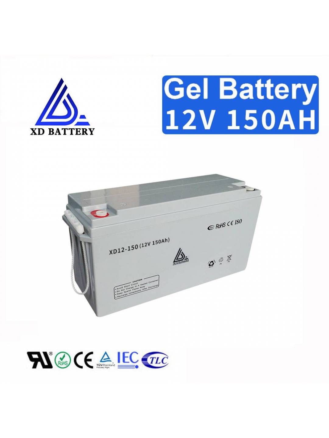 Solar Gel Battery 12V 150AH Deep Cycle Battery