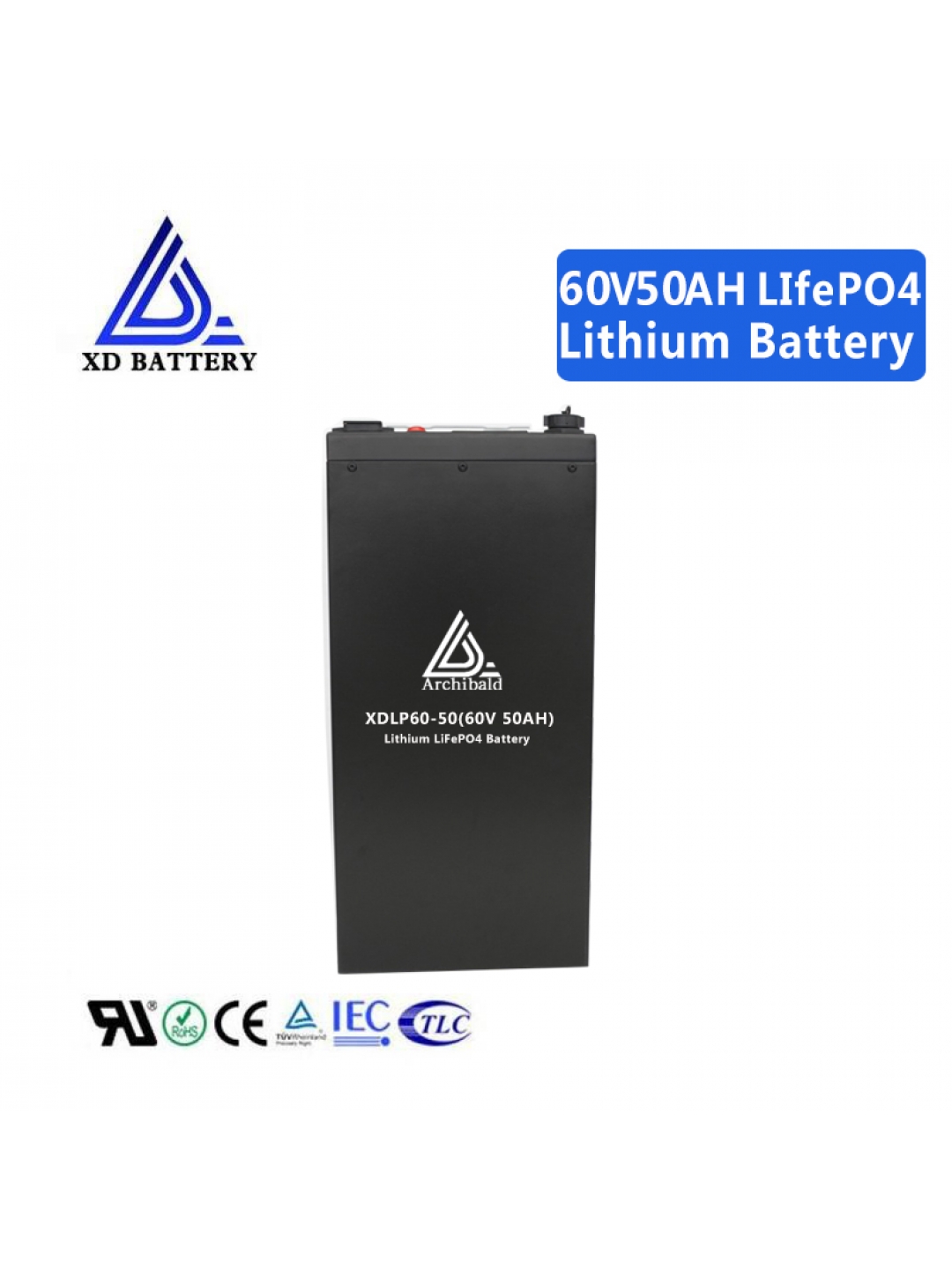 Solar Lithium Lifepo4 Battery 60V 50AH Maintenance Free Deep Cycle