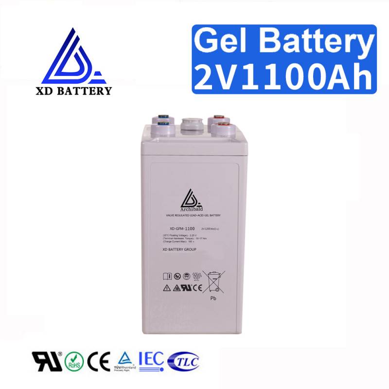 Rechargeable Sealed Lead Acid VRLA Solar Gel 2V 1100AH Battery
