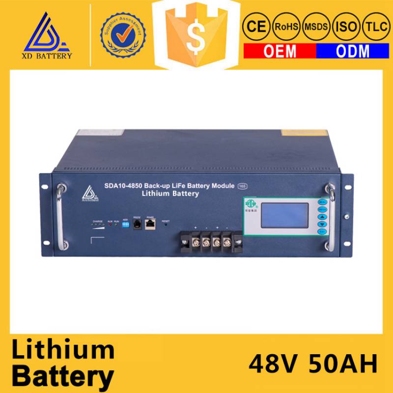 Rechargeable 48V 10AH  Lithium Lifepo4 Solar Battery Long Life