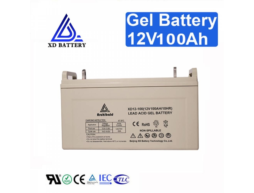 12V 100AH Solar Gel Battery Deep Cycle Battery Maintenance Free